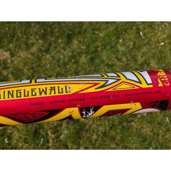 Worth Mayhem WCNMAY 34” 27 Oz Orange Red Softball Bat Single Wall 2 1/4" Dia - Picture 4 of 7